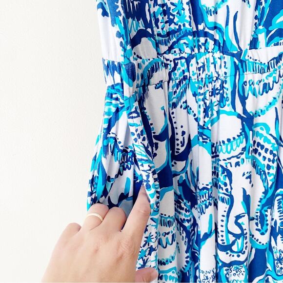 Lilly Pulitzer | Ailsie Jumpsuit Keep On Trunkin Indigo Blue White Preppy XS - Picture 4 of 7